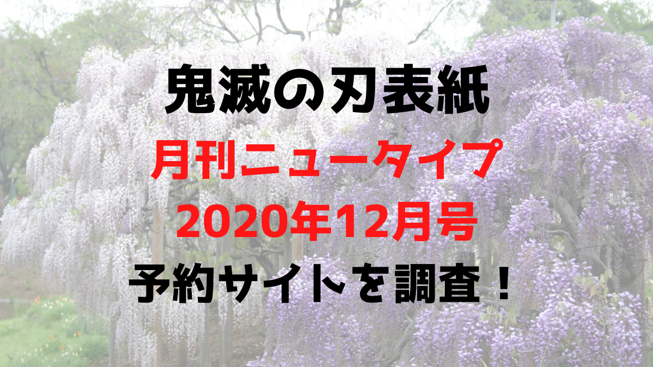 鬼滅の刃無限列車編表紙の雑誌ニュータイプ12月号予約できる 発売日をチェック White Square